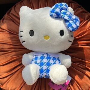 HELLO KITTY BLUE PLAID PLUSH